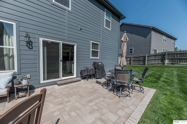 view of patio / terrace with area for grilling