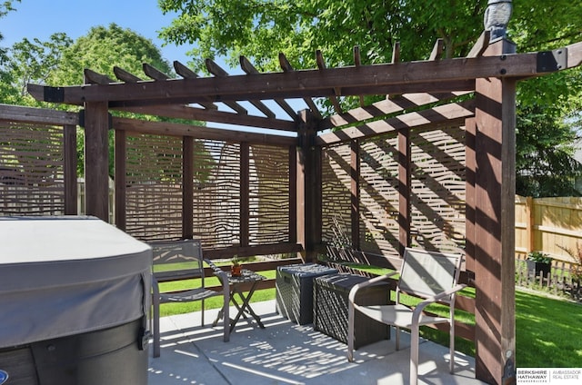 2103 John St, Papillion, NE 68133 - view of patio featuring a pergola