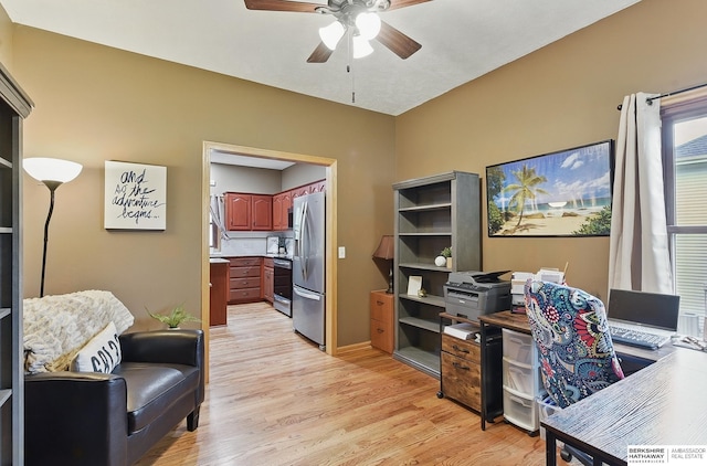 2103 John St, Papillion, NE 68133 - office space with ceiling fan and light wood finished floors