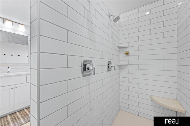 18880 Patrick Cir, Elkhorn, NE 68022 - full bathroom with tiled shower and vanity