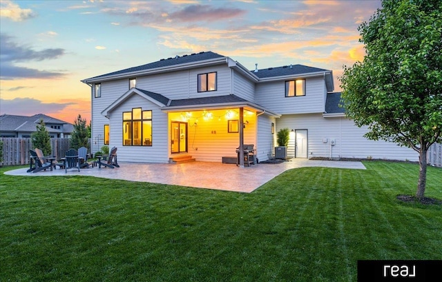 18880 Patrick Cir, Elkhorn, NE 68022 - rear view of property with a patio area and a shingled roof