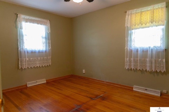 5 Fairview Dr, York, NE 68467 - spare room with ceiling fan, wood finished floors, and baseboards