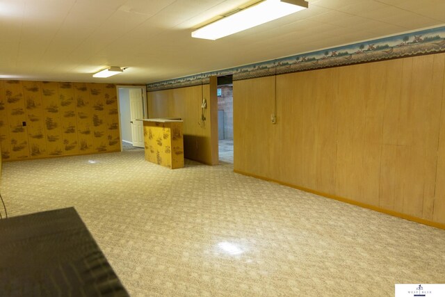 5 Fairview Dr, York, NE 68467 - finished below grade area featuring carpet floors and wallpapered walls