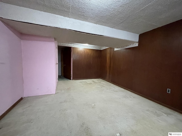1801 Franklin St, Bellevue, NE 68005 - finished below grade area with a textured ceiling