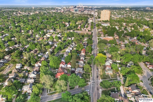 aerial overview of property's location featuring nearby suburban area