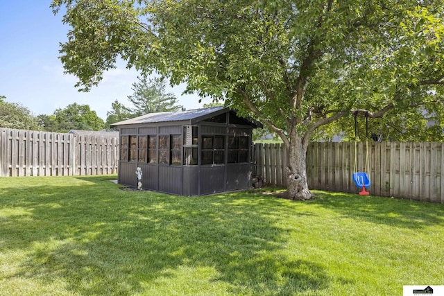 3041 Orwell St, Lincoln, NE 68516 - view of yard with an outbuilding and a storage unit