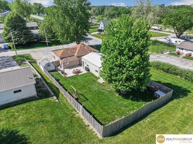 aerial perspective of suburban area