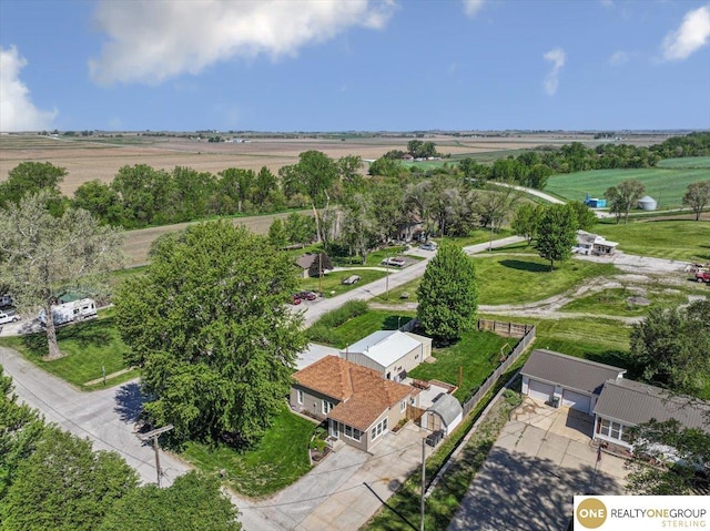 aerial view of sparsely populated area