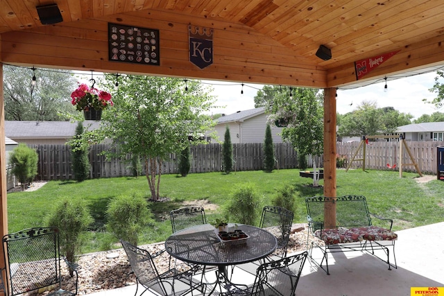 2804 Hogan Ln, Fremont, NE 68025 - view of patio featuring outdoor dining space