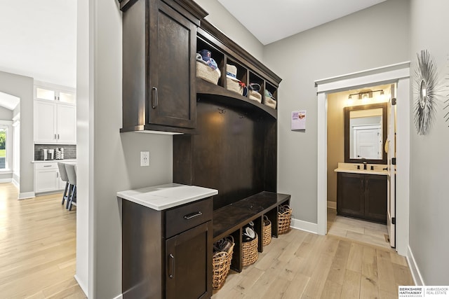 11412 S 122nd St, Papillion, NE 68046 - mudroom with light wood-style flooring and baseboards