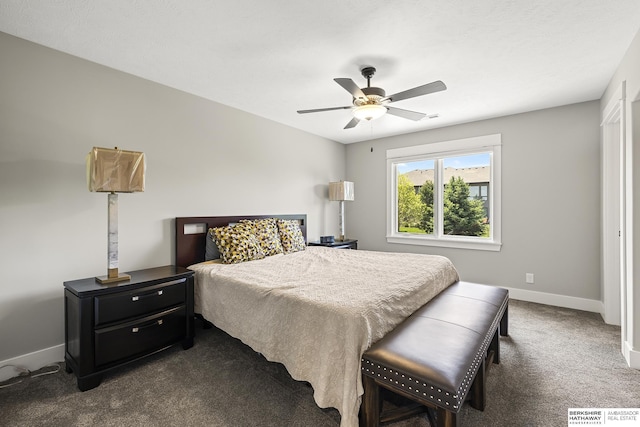 11412 S 122nd St, Papillion, NE 68046 - bedroom with carpet flooring, baseboards, and ceiling fan