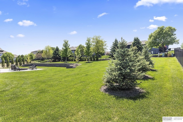 11412 S 122nd St, Papillion, NE 68046 - view of yard featuring a fire pit and a patio