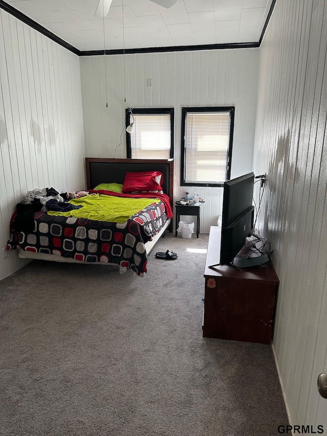 3941 X St, Omaha, NE 68107 - bedroom with carpet and wooden walls