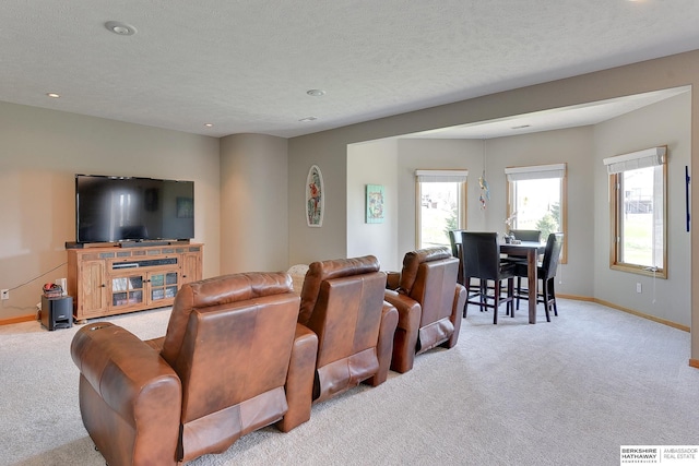 9901 S 176th St, Omaha, NE 68136 - living area with light colored carpet, baseboards, and recessed lighting
