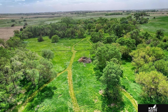 aerial view of sparsely populated area