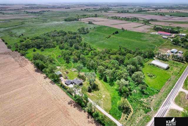 aerial view of property's location with rural landscape