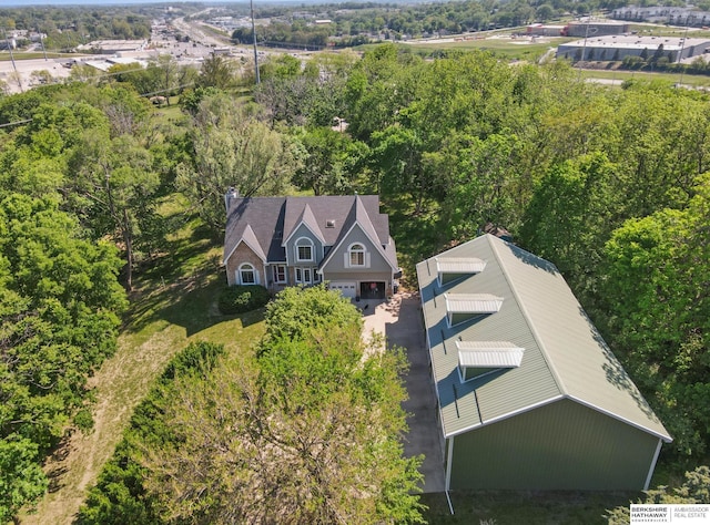 view from above of property