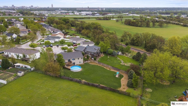 2549 SW Soukup Cir, Lincoln, NE 68522 - aerial view of property and surrounding area with nearby suburban area