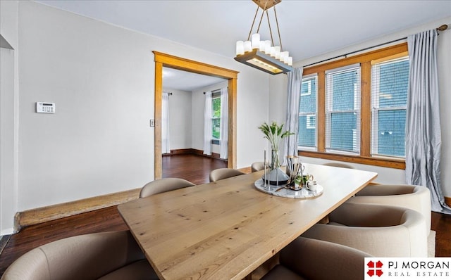 5107 Cuming St, Omaha, NE 68132 - dining area featuring dark wood finished floors