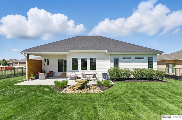 4803 N 192nd Ave, Elkhorn, NE 68022 - back of property featuring a patio area and a shingled roof