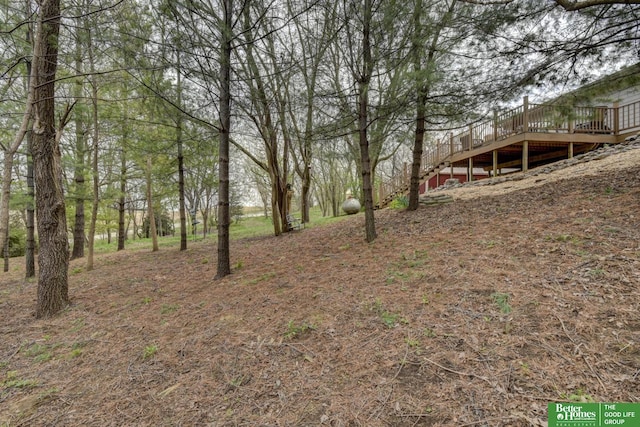 10032 Kings Dr, Omaha, NE 68142 - view of yard with a deck