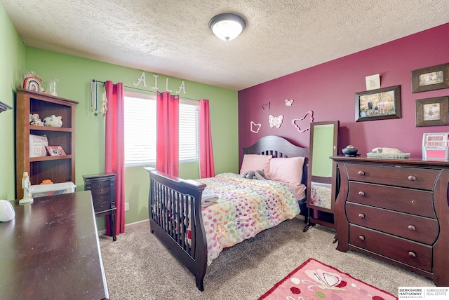 8902 N 161st Ave, Bennington, NE 68007 - bedroom with carpet and a textured ceiling