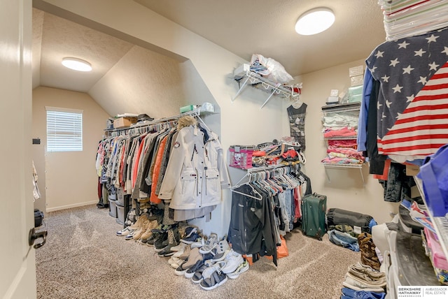 8902 N 161st Ave, Bennington, NE 68007 - spacious closet featuring carpet floors and vaulted ceiling