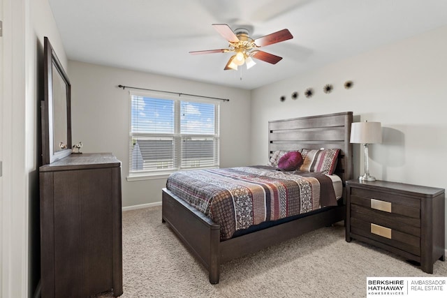 8917 N 157th St, Bennington, NE 68007 - bedroom featuring light colored carpet, baseboards, and ceiling fan