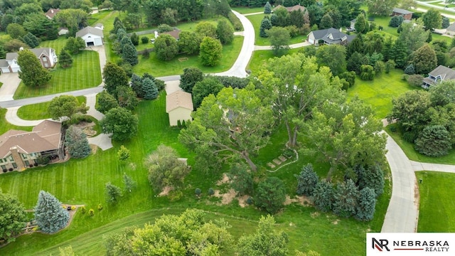 aerial view of residential area