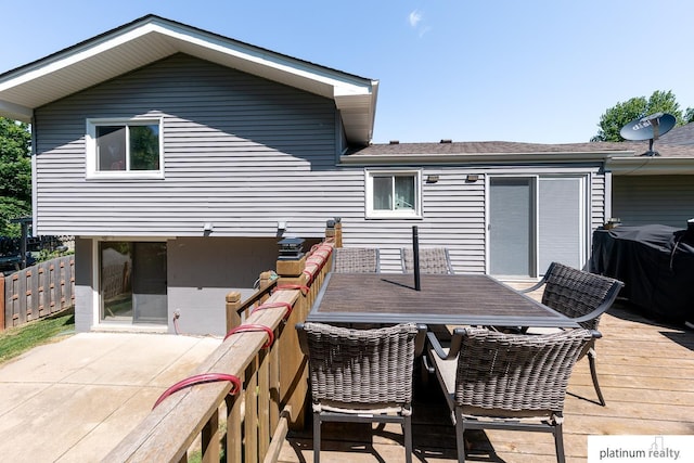 13253 Josephine St, Omaha, NE 68138 - back of house featuring a deck and outdoor dining space