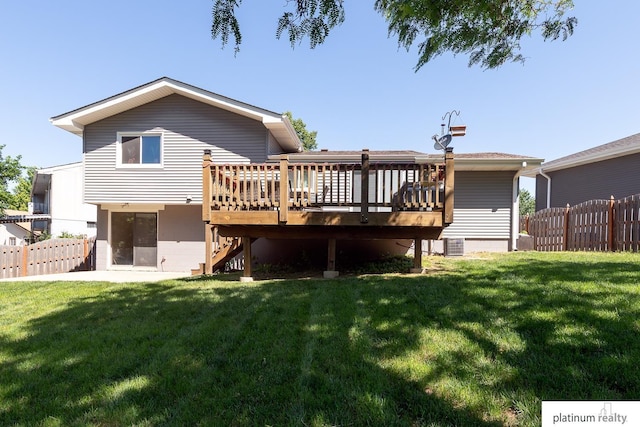 13253 Josephine St, Omaha, NE 68138 - back of house with a deck and stairway