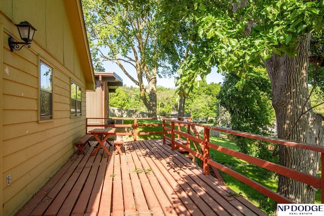 2352 Lincoln St, Blair, NE 68008 - wooden deck featuring fence