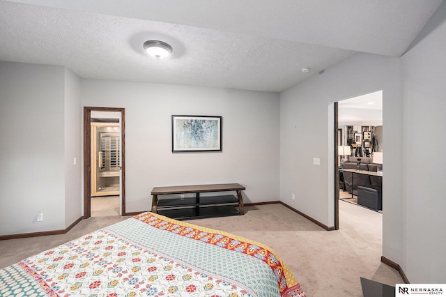 2705 N 189th St, Omaha, NE 68022 - bedroom with light colored carpet, baseboards, and a textured ceiling