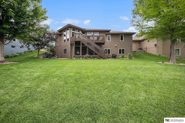 2705 N 189th St, Omaha, NE 68022 - back of property featuring stairs and a deck
