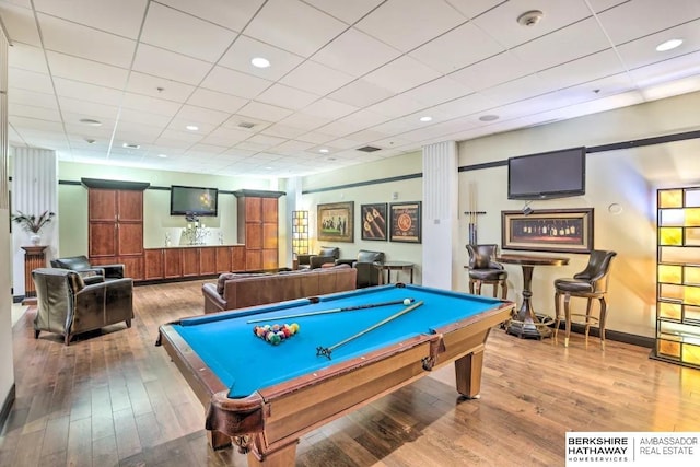 210 S 16th St S Unit 918, Omaha, NE 68102 - playroom with hardwood / wood-style floors and billiards