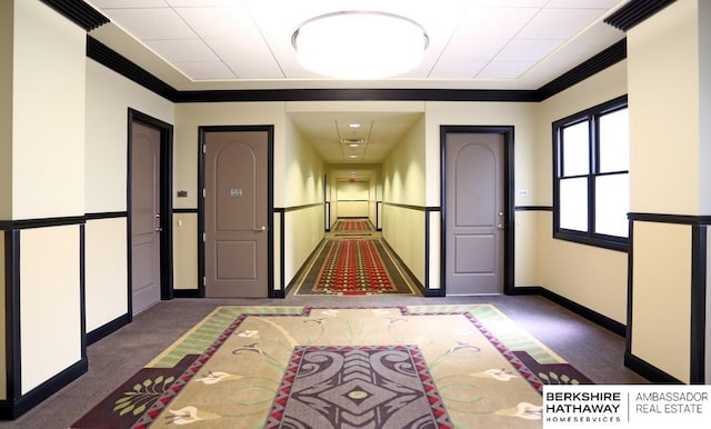 210 S 16th St S Unit 918, Omaha, NE 68102 - interior space with ornamental molding, carpet, and baseboards