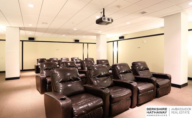 210 S 16th St S Unit 918, Omaha, NE 68102 - carpeted cinema with baseboards and recessed lighting