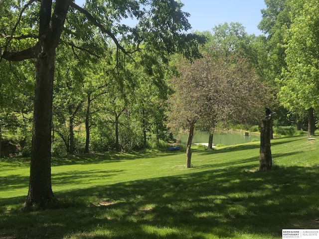 1924 W 8th Ave, Plattsmouth, NE 68048 - view of community featuring a lawn and a water view