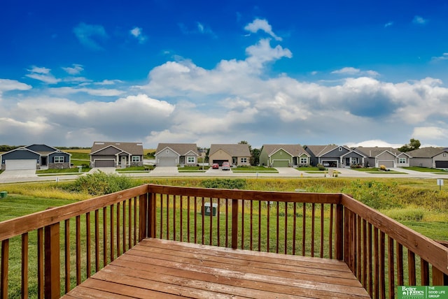 4411 Schilling Dr, Bellevue, NE 68123 - deck featuring a residential view and a lawn