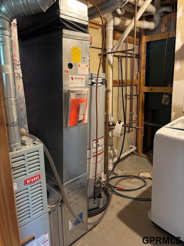 2110 Herel St, Lincoln, NE 68512 - utility room with washer / dryer and water heater