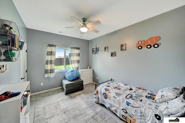 1946 Eastgate Dr, Crete, NE 68333 - bedroom featuring carpet floors, baseboards, and a ceiling fan