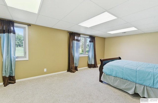 17819 Nicholas Rd, Plattsmouth, NE 68048 - bedroom with a drop ceiling, carpet flooring, and baseboards