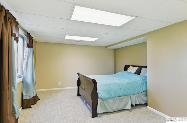 17819 Nicholas Rd, Plattsmouth, NE 68048 - bedroom featuring carpet floors, baseboards, and a paneled ceiling