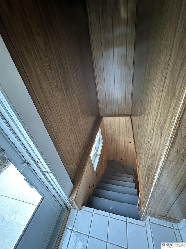 2002 Warren St, Bellevue, NE 68005 - stairway featuring tile patterned flooring