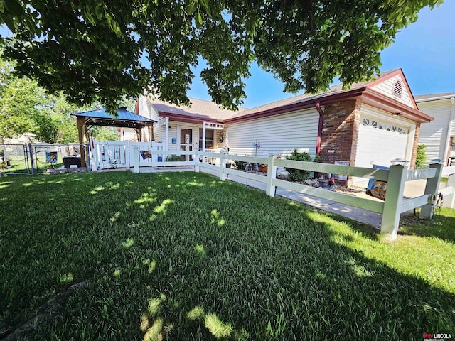 10531 N 137th St, Waverly, NE 68462 - view of front of home featuring a gazebo, a garage, and a gate