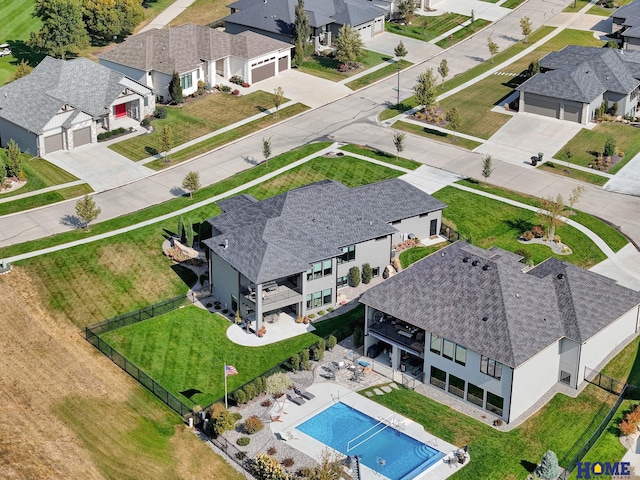 8947 Himark Ln, Lincoln, NE 68526 - aerial perspective of suburban area featuring a pool area