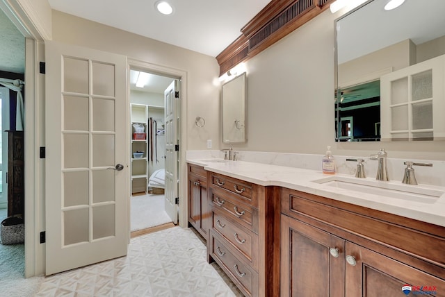 9900 Van Dorn St, Lincoln, NE 68520 - bathroom with double vanity and recessed lighting