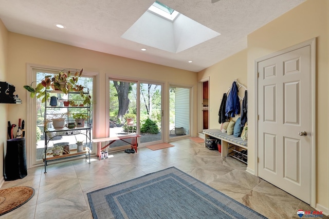 9900 Van Dorn St, Lincoln, NE 68520 - mudroom featuring a skylight and recessed lighting