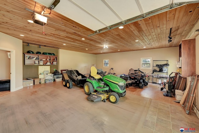 9900 Van Dorn St, Lincoln, NE 68520 - garage with recessed lighting and a garage door opener