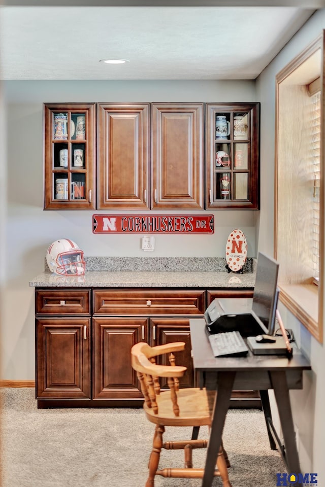 2222 SW Soukup Dr, Lincoln, NE 68522 - home office with light colored carpet and baseboards